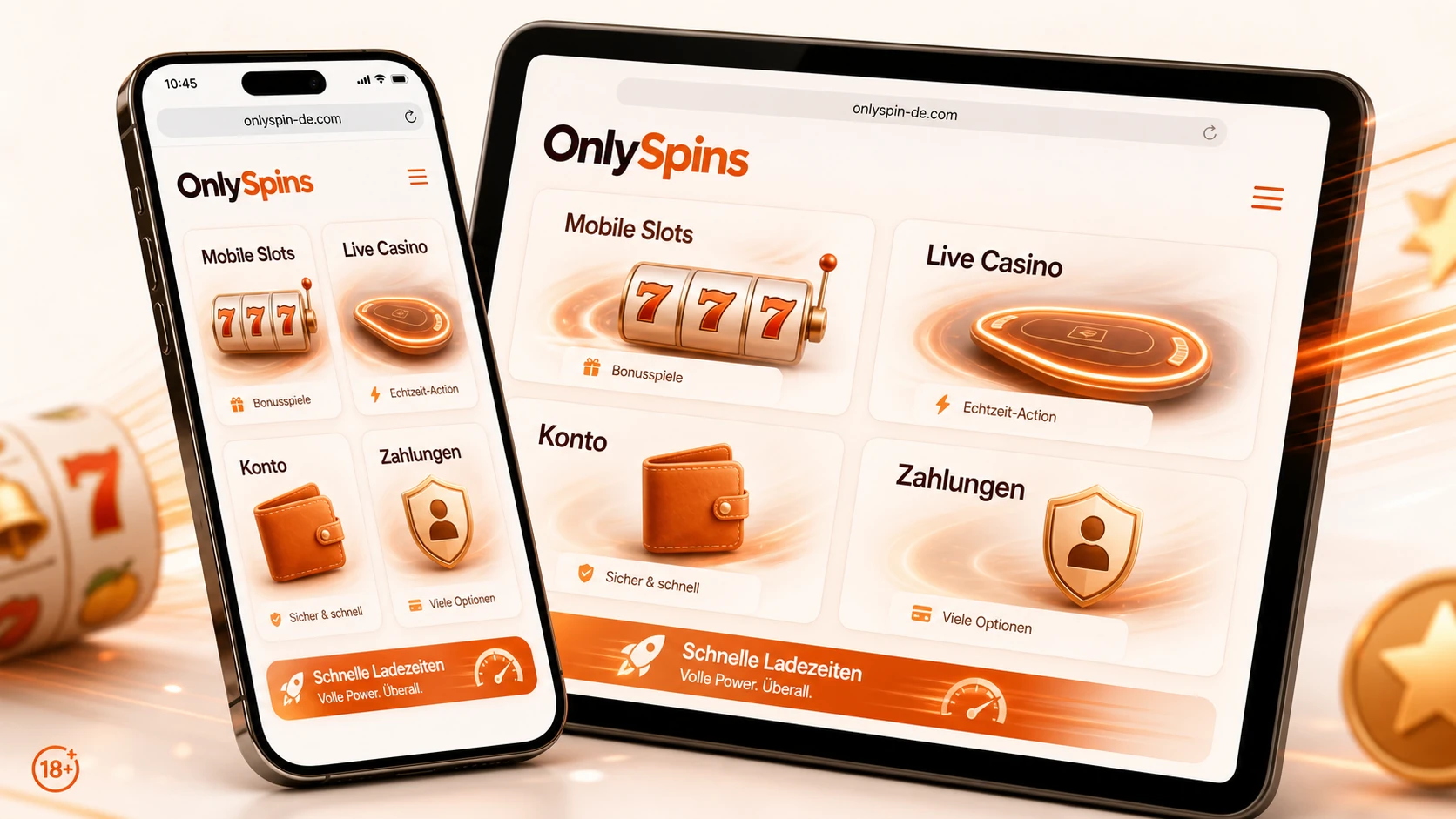 Funktionen der OnlySpins Mobile App