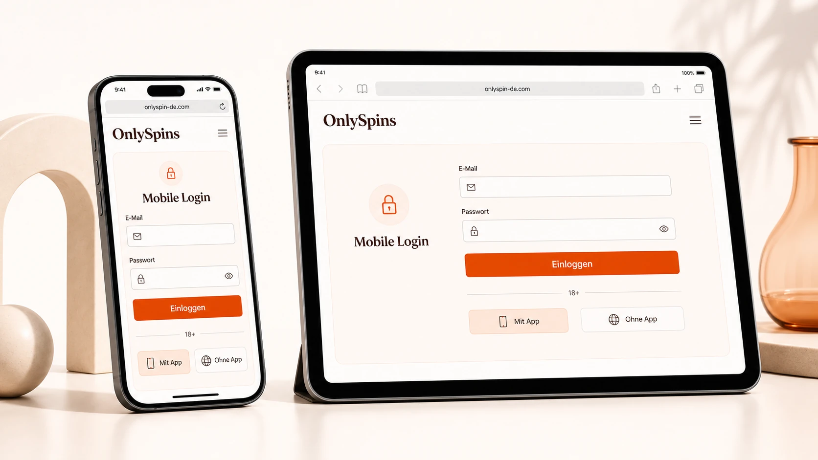 Mobile Login bei OnlySpins